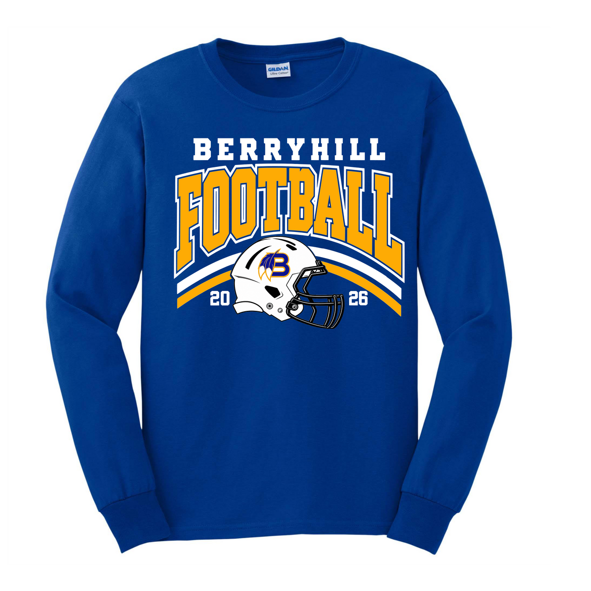 Berryhill Football Blue Long Sleeve