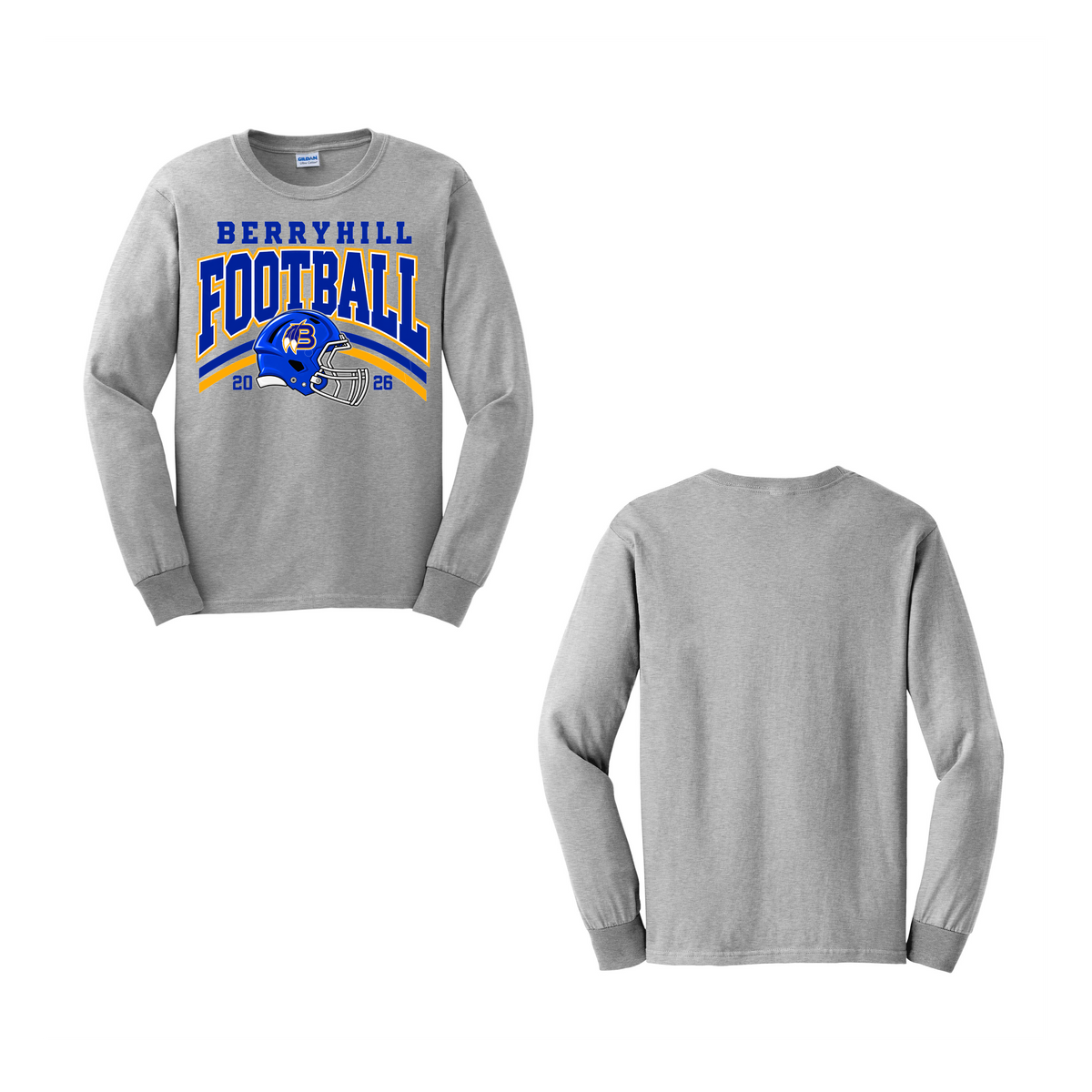 Berryhill Football Grey Long Sleeve