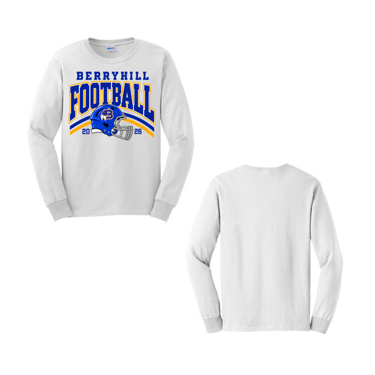 Berryhill Football White Long Sleeve
