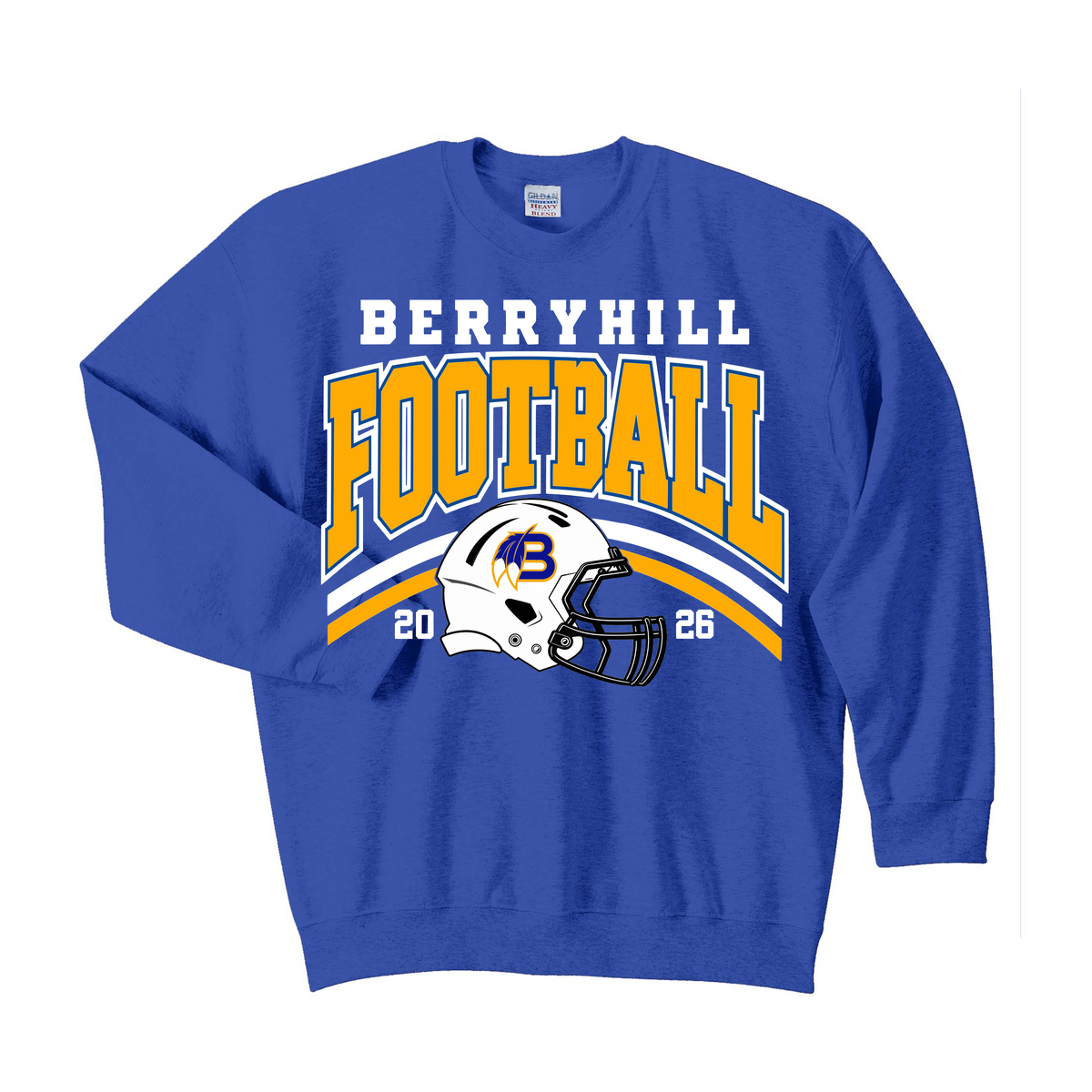 Berryhill Football Blue Crewneck