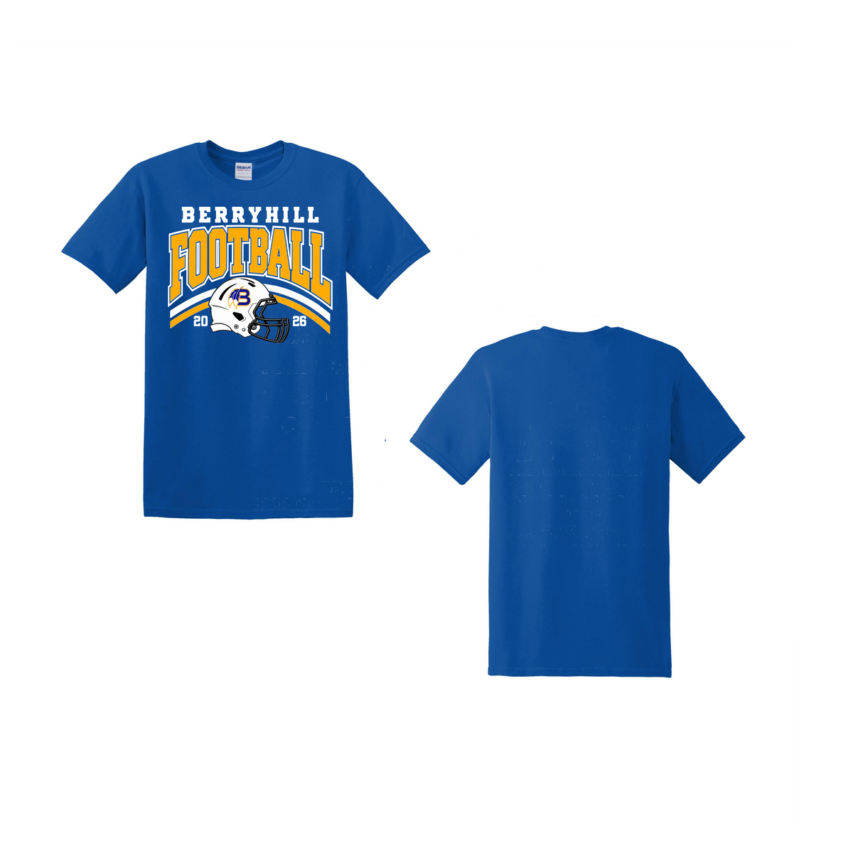 Berryhill Football Blue T-shirt