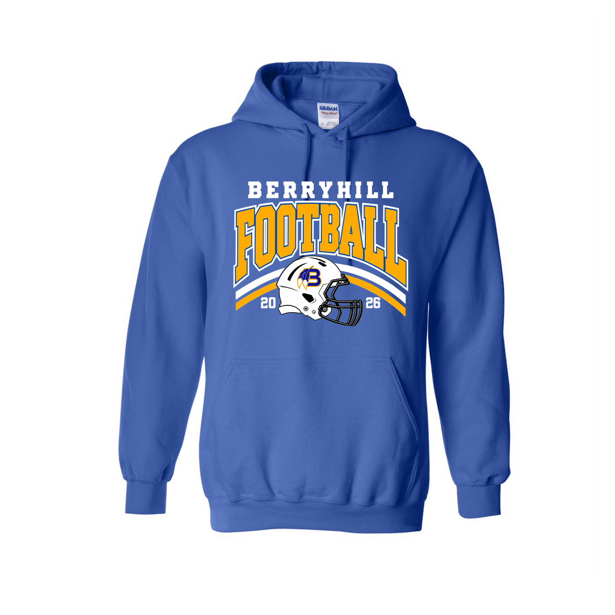 Berryhill Football Blue Hoodie