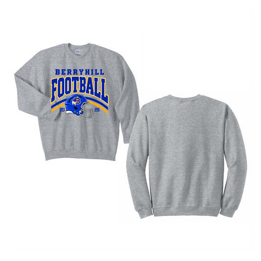 Berryhill Football Grey Crewneck