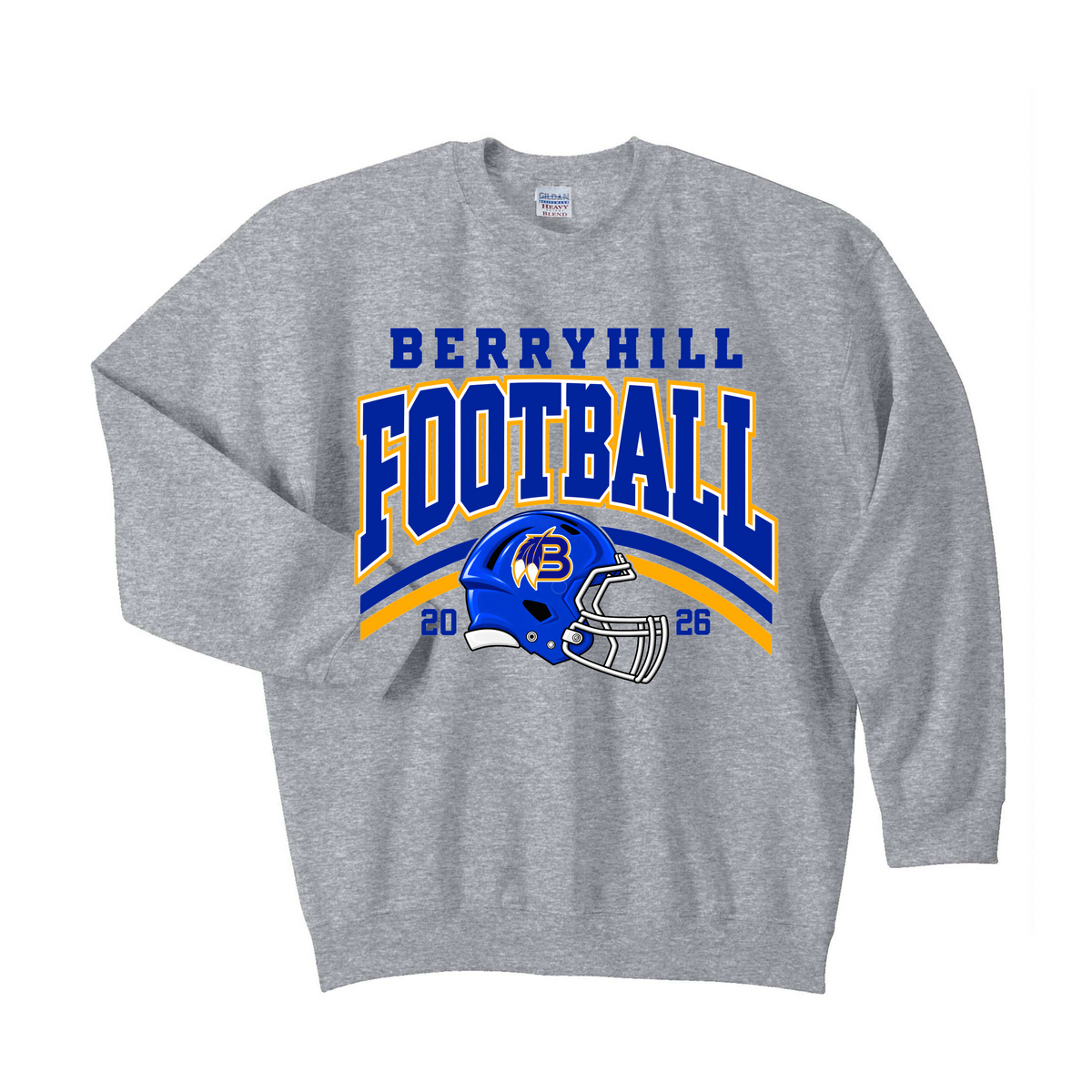 Berryhill Football Grey Crewneck