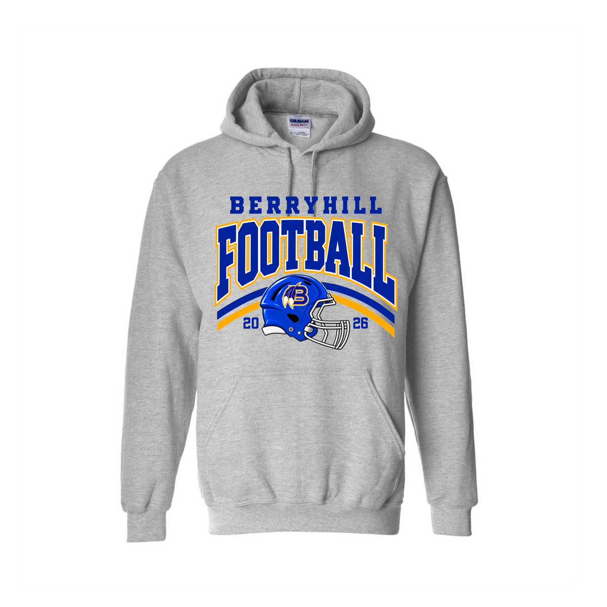 Berryhill Football Grey Hoodie