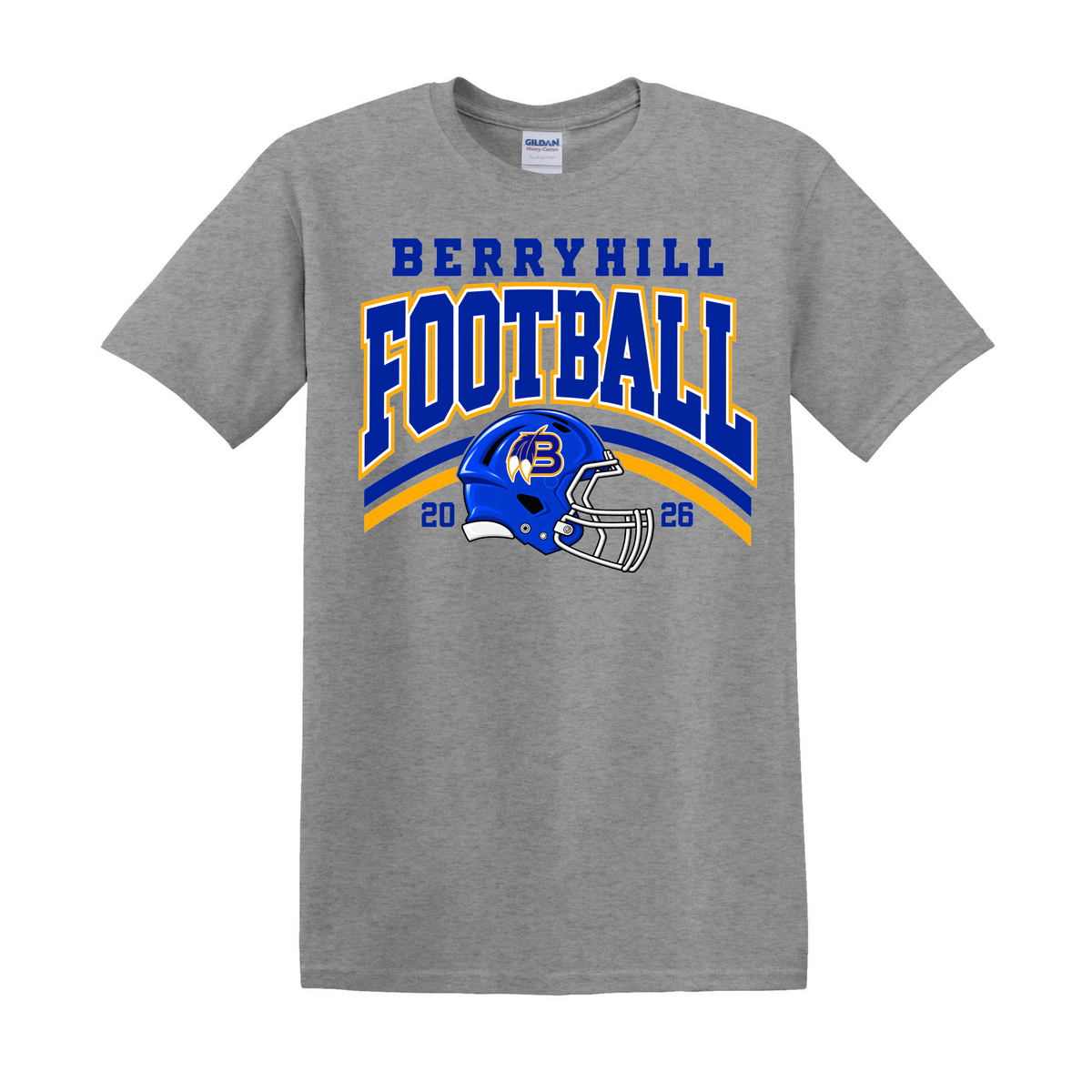 Berryhill Football Grey T-shirt