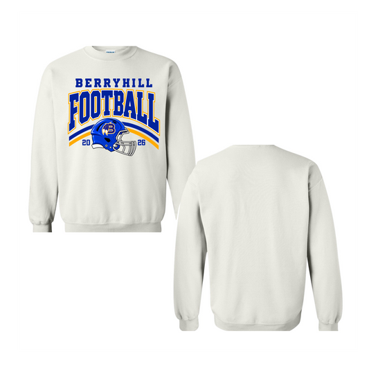 Berryhill Football White Crewneck